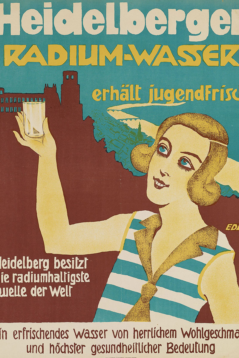 radium wasser heidelberg reiselust kurpfälzisches museum werbeplakat