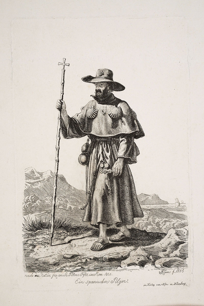 johann adam Klein Spanischer Pilger radierung 1835