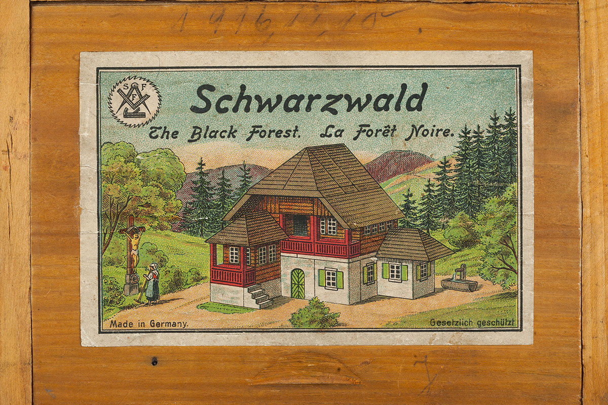 Schwarzwaldhaus Holzklötzchen bausatz 1916 reiselust kurpfälzisches museum